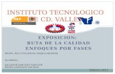 EXPOSICION: RUTA DE LA CALIDAD ENFOQUES POR FASES INSTITUTO TECNOLOGICO DE CD. VALLES PROFR. ING CUITLAHUAC MOJICA MESINAS ALUMNOS: SALVADOR SANCHEZ SAPUCHE.