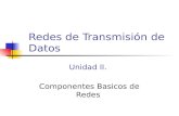 Redes de Transmisión de Datos Unidad II. Componentes Basicos de Redes.