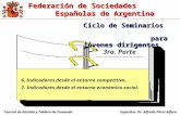 Federación de Sociedades Españolas de Argentina Expositor: Dr. Alfredo Pérez Alfaro Control de Gestión y Tablero de Comando 6. Indicadores desde el entorno.