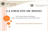 LA EMOCIÓN DE MIEDO Prof. Jorge Jiménez Rodríguez Dpto. Psicología Evolutiva y de la Educación .