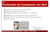 TECNOLOGÍAS DE RED AVANZADAS – Master IC 2011-2012 –  1- Protocolos de transporte con QoS  Clases de aplicaciones multimedia.