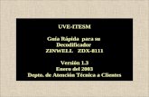 UVE-ITESM Guía Rápida para su Decodificador ZINWELL ZDX-8111 Versión 1.3 Enero del 2003 Depto. de Atención Técnica a Clientes.