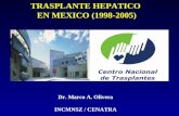 TRASPLANTE HEPATICO EN MEXICO (1998-2005) Dr. Marco A. Olivera INCMNSZ / CENATRA.
