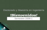 Doctorado y Maestría en Ingeniería Semestre 2008-1 !Bienvenidos!