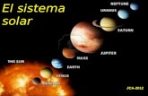 El sistema solar JCA-2012 El Sistema Solar está formado por una estrella central, el Sol, los cuerpos que le acompañan y el espacio que queda entre ellos.