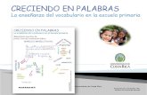 Léxico básico de los niños preescolares costarricenses Disponibilidad léxica de los niños preescolares costarricenses Creciendo en palabras La enseñanza.