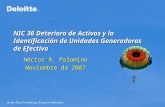 Héctor R. Palomino Noviembre de 2007 NIC 36 Deterioro de Activos y la Identificación de Unidades Generadoras de Efectivo.