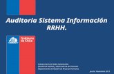 Auditoria Sistema Información RRHH. Subsecretaría de Redes Asistenciales División de Gestión y Desarrollo de las Personas Departamento de Gestión de Recursos.