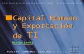 Capital Humano y Exportación de TI George Lever. Capacidad de Absorción de T.I. 2000 Indice EEUU 2000 = 100 4 15 17 21 Nigeria Kenia India Indonesia Egipto.