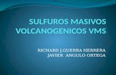 RICHARD J.GUERRA HERRERA JAVIER ANGULO ORTEGA. Depósitos minerales hidrotermales las soluciones hidrotermales que transportan los metales desde la intrusión.