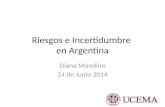 Riesgos e Incertidumbre en Argentina Diana Mondino 24 de Junio 2014.