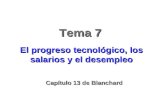 Tema 7 El progreso tecnológico, los salarios y el desempleo Capítulo 13 de Blanchard.