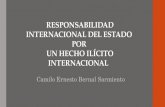 RESPONSABILIDAD INTERNACIONAL DEL ESTADO POR UN HECHO ILÍCITO INTERNACIONAL Camilo Ernesto Bernal Sarmiento.