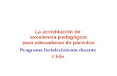 La acreditación de excelencia pedagógica para educadoras de párvulos Programa fortalecimiento docente Chile.
