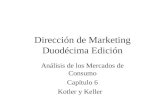 Dirección de Marketing Duodécima Edición Análisis de los Mercados de Consumo Capítulo 6 Kotler y Keller.