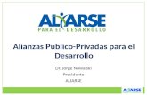Alianzas Publico-Privadas para el Desarrollo Dr. Jorge Nowalski Presidente ALIARSE.