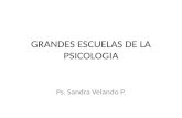 GRANDES ESCUELAS DE LA PSICOLOGIA Ps. Sandra Velando P.