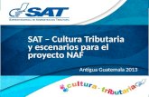 SAT – Cultura Tributaria y escenarios para el proyecto NAF Antigua Guatemala 2013.