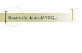 Bases de datos:MYSQL. ¿Qué es una base de datos? Colección de datos persistentes, relacionados y estructurados. Persistentes: se almacenan en archivos.