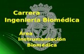 Carrera Ingeniería Biomédica Área Instrumentación Biomédica.