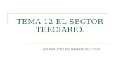 TEMA 12-EL SECTOR TERCIARIO. IES FRANCÉS DE ARANDA 2013-2014.