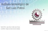 Instituto tecnológico de San Luis Potosí ALUMNO: Felipe de Jesús García Calzada MAESTRO: Juan Arturo Collins de la Rosa.