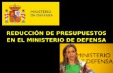 REDUCCIÓN DE PRESUPUESTOS EN EL MINISTERIO DE DEFENSA.
