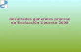 Resultados generales proceso de Evaluación Docente 2005.