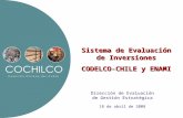 Sistema de Evaluación de Inversiones CODELCO-CHILE y ENAMI Dirección de Evaluación de Gestión Estratégica 18 de abril de 2008.