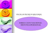 VOCALIA TECNICA NACIONAL DIRECCION NACIONAL DEFENSA PERSONAL.