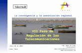 La convergencia y la armonización regional. Junio 05 de 2006, Lima, Perú Ing. Omar de León Teleconsult omar.deleon@teleconsult.us  VII.