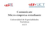 Comunicate Micro empresa estudiante Universidad de Especialidades Turisticas UCT.