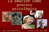 La emoción como proceso psicológico Autor: Rafael Baldoy Hervás. Cursowiki; marzo, abril, 2009.