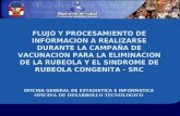 FLUJO Y PROCESAMIENTO DE INFORMACION A REALIZARSE DURANTE LA CAMPAÑA DE VACUNACION PARA LA ELIMINACION DE LA RUBEOLA Y EL SINDROME DE RUBEOLA CONGENITA.
