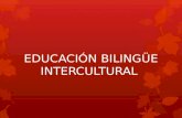EDUCACIÓN BILINGÜE INTERCULTURAL. Educación intercultural bilingüe La educación intercultural bilingüe (EIB) o educación bilingüe intercultural (EBI)