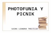 PHOTOFUNIA Y PICNIK SAIRA LEANDRA TRUJILLO. ¿QUE ES PHOTOFUNIA? Es una herramienta para la edición de fotografías en línea, que nos permite montarle efectos.
