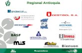 Regional Antioquia BASF Bienvenidos!!. Regional Antioquia Andercol S.A. BASF Química Brenntag Compañía Global de Pinturas (Pintuco) Destisol S.A. Empresas.