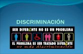 CONCEPTO  Discriminar : es todo acto de separar a una persona de una sociedad o formar grupos de personas a partir de criterios determinados.  En su.