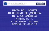 JUNTA DEL COMITÉ DIRECTIVO DE AMÉRICA UC & CS AMÉRICA MÉXICO, D. F. 17 DE AGOSTO DE 2009 REFORMA 222-PISO 18.