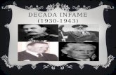 DECADA INFAME (1930-1943).  Se conoce como la Década Infame, en la Argentina, el período que comienza el 6 de septiembre de 1930 con el golpe de Estado.