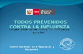 Comité Nacional de Preparación y Respuesta TODOS PREVENIDOS CONTRA LA INFLUENZA Lo que debe saber sobre la influenza porcina.