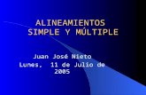 ALINEAMIENTOS SIMPLE Y MÚLTIPLE Juan José Nieto Lunes, 11 de Julio de 2005.