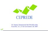 53 Junta Semestral de Predicción Tenerife, 22 y 23 de noviembre de 2007.