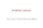 Análisis Léxico M.C. Juan Carlos Olivares Rojas. Agenda Introducción a los Autómatas finitos y expresiones regulares. Analizador de léxico. Manejo de.