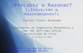 ¿Percibir o Razonar? (¿Intuición o Razonamiento?) Carlos Conca Rosende Departamento de Ingeniería Matemática y C MM, U MI 2071 C NRS -UChile Universidad.