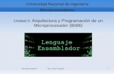 MicroprocesadoresIng. Carlos Ortega H.1 Universidad Nacional de Ingeniería Microprocesadores Unidad II: Arquitectura y Programación de un Microprocesador.