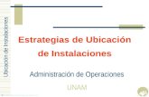 Ubicación de Instalaciones Estrategias de Ubicación de Instalaciones © Operations Planning de México d.r. Administración de Operaciones UNAM.