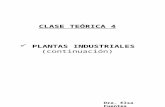 CLASE TEÓRICA 4 PLANTAS INDUSTRIALES (continuación) Dra. Elsa Fuentes.