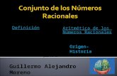 Definición Aritmética de los Números Racionales EjemplosOrigen-Historia Guillermo Alejandro Moreno Video-Tutorial Video-Tutorial parte 1 Video-Tutorial.