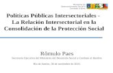 Ministério do Desenvolvimento Social e Combate à fome Políticas Públicas Intersectoriales - La Relación Intersectorial en la Consolidación de la Protección.